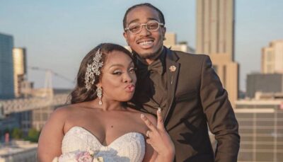Kashara and Quavo at her wedding in 2019
