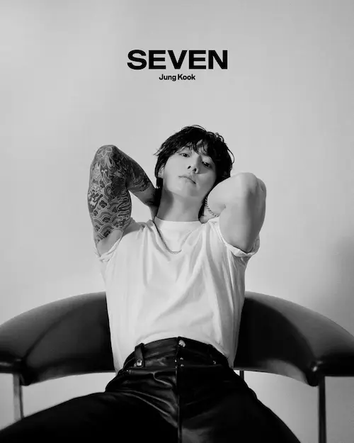 Jung Kook promoting his single Seven